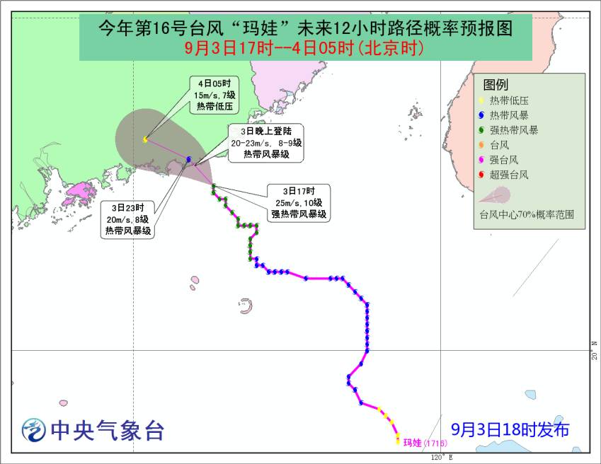 台风“玛娃”最新动态发布